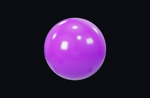 Glowing purple crystal, a PBR material